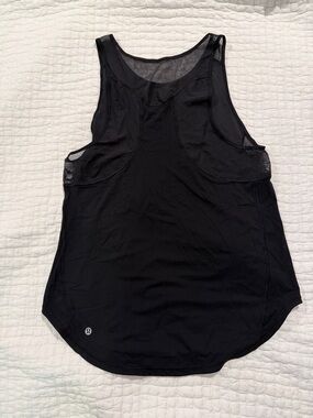 lululemon athletica Black Mesh-Back Athletic Tank Top